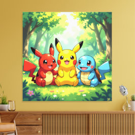 Lienzo Pokémon und seine Treue Freunde