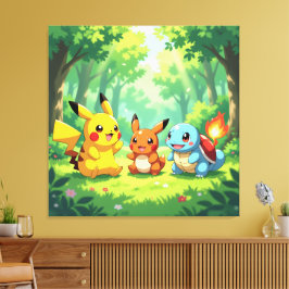 Lienzo Pokémon und seine Treue Freunde