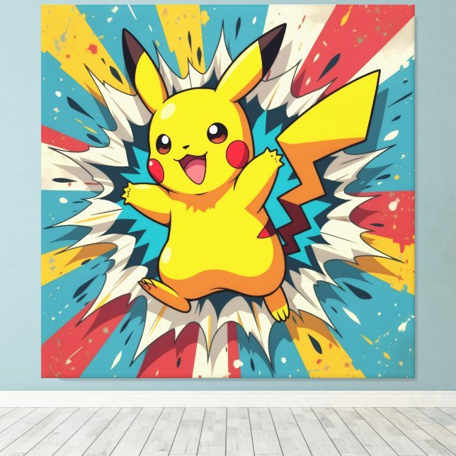 Lienzo Pokémon und seine Treue Freunde Leinwanddruck (Insitu (piso de madera))