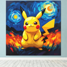 Pokémon und seine Treue Freunde Leinwanddruck