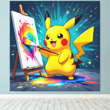 Pokémon und seine Treue Freunde Leinwanddruck