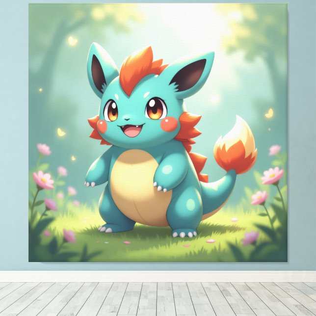 Lienzo Pokémon und seine Treue Freunde Leinwanddruck (Insitu (piso de madera))