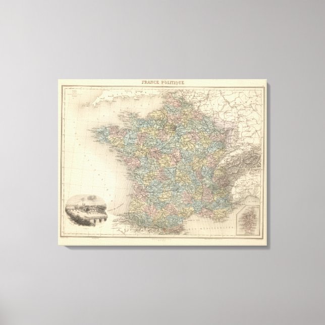 Lienzo Política de Francia (Anverso)