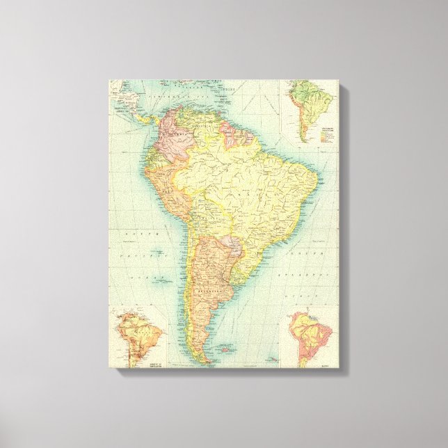 Lienzo Política de Sudamérica (Anverso)