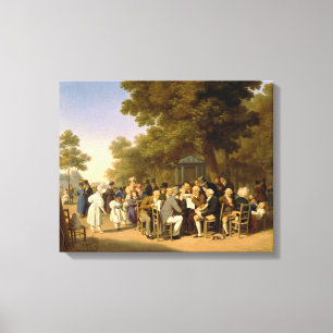 Lienzo Políticos en los jardines de las Tullerías, 1832