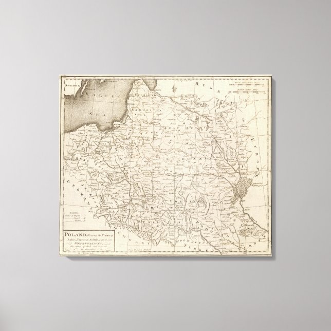 Lienzo Polonia, mostrando las reivindicaciones de Rusia (Anverso)