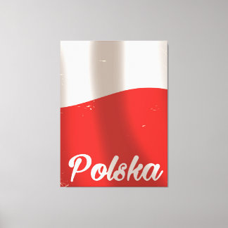 Lienzo Polska, Polonia poster de viajes vintage