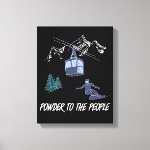 Lienzo Polvo para la estación de esquí People Snowboard