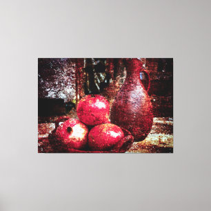 Lienzo Pomegranatos Y Una Cocina