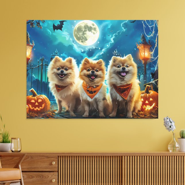 Lienzo Pomerania Halloween Espeluznante (Insitu (Sala de estar))