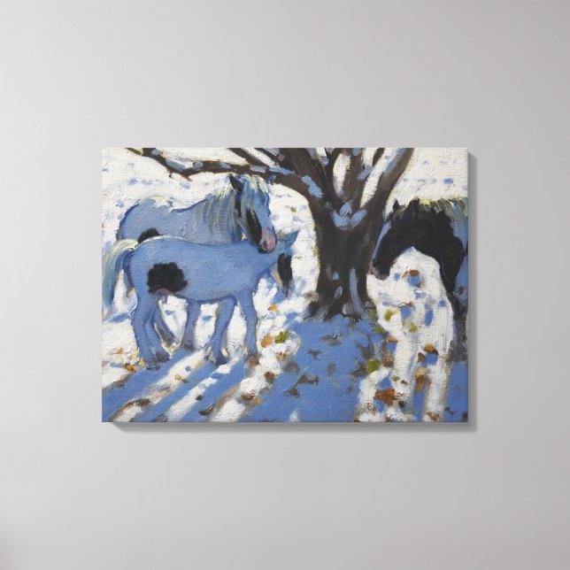 Lienzo Ponías con cielo en invierno 2012 (Anverso)