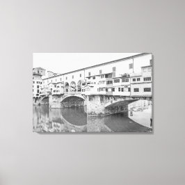 Lienzo Ponte Vecchio Black and White Sketch