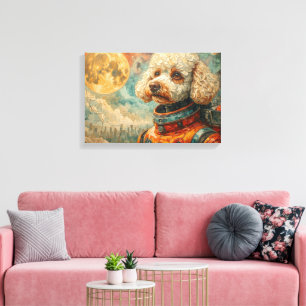 LIENZO POODLE EN EL ESPACIO-5