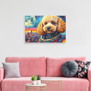 LIENZO POODLE EN EL ESPACIO-6