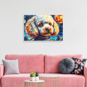 LIENZO POODLE EN EL ESPACIO-7