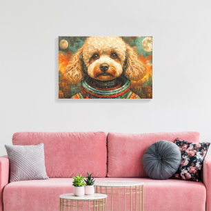 LIENZO POODLE EN EL ESPACIO-8