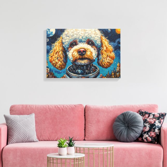 LIENZO POODLE EN EL ESPACIO-9 (Insitu (Sala de estar))