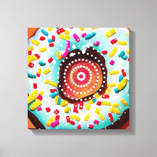 Lienzo Pop Art Donut (Anverso)