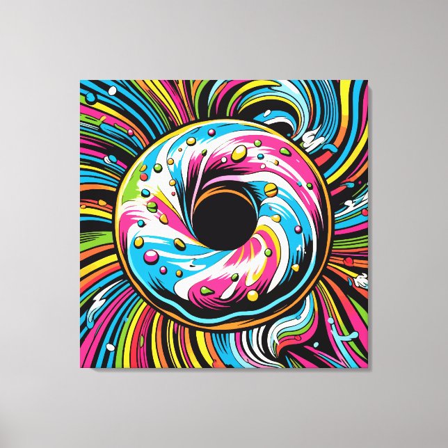 Lienzo Pop Art Donut (Anverso)
