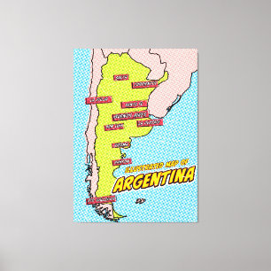 Lienzo Pop Art Ilustrado Argentina