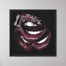 Pop Art Lips con Grillz y texto 3D