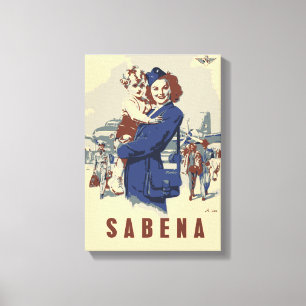 Lienzo Pop art Sabena Ex belga Airlines
