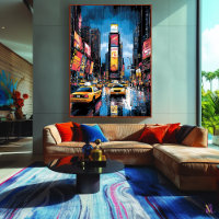 Pop Art Times Square con taxis amarillos