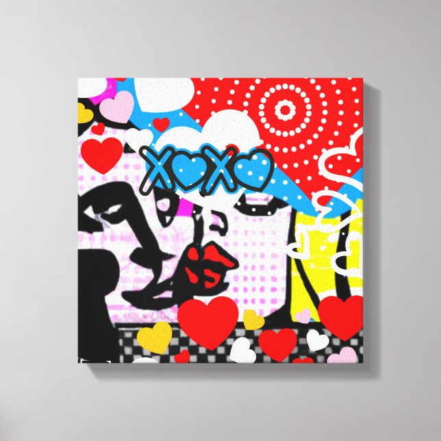Lienzo Pop Art Valentine (Anverso)