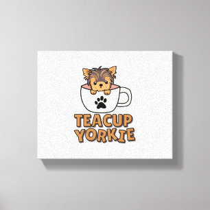 Lienzo Popa de Teacup Yorkie