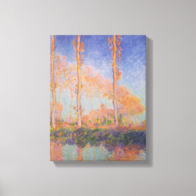 Lienzo Poplars – Pappeln, Autumn – Claude Monet, 1891 (Anverso)