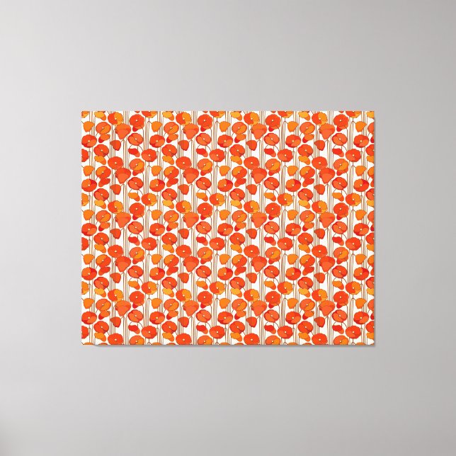 Lienzo Poppies Art Nouveau (Anverso)