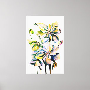 Lienzo Poppies azul persa himalayos acuarela