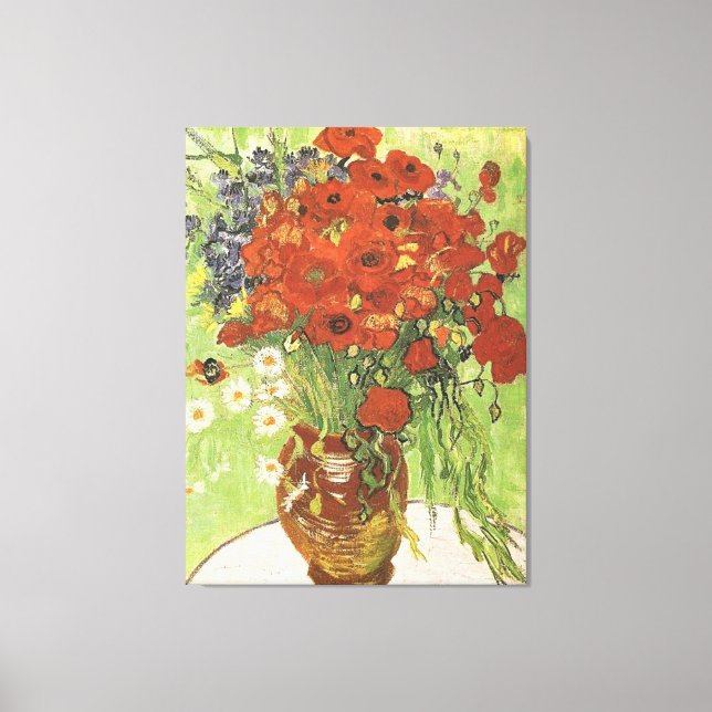 Lienzo Poppies y daisies rojos de por vida1890 (Anverso)