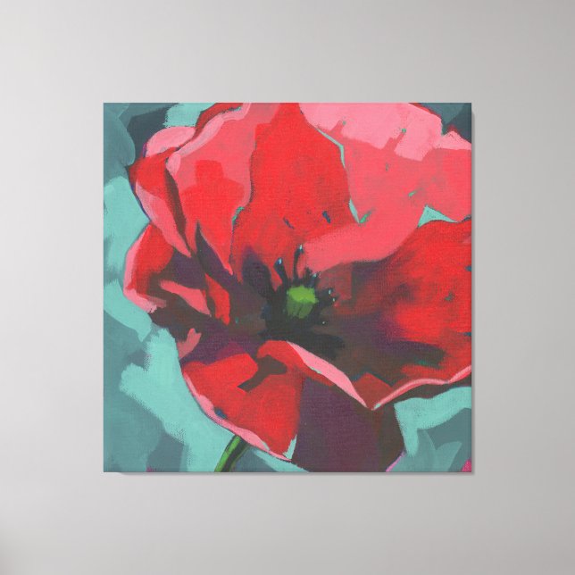 Lienzo Poppy Floral (Anverso)