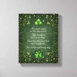 Lienzo Por cada Petal en el Shamrock - Diciendo irlandés