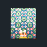 Lienzo Por el amor a los azulejos<br><div class="desc">Por el amor a las baldosas, pintura de la arquitectura exótica tropical marroquí de viajes, color de agua Mandala</div>