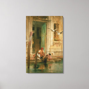 Lienzo Por el canal, Venecia