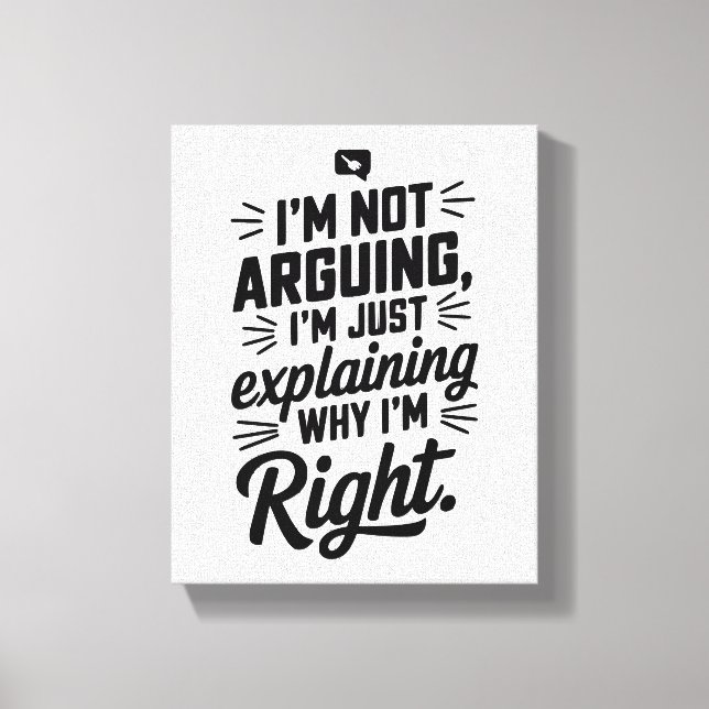 Lienzo ¡Por el maestro de la lógica! Witty (Anverso)