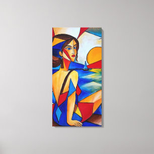 Lienzo Por el Mar - Pintura Cubista