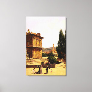 Lienzo Por el palacio de Pitti, Florencia