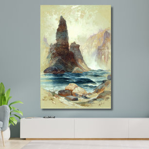 Lienzo Por encima de Tower Falls, Moran, 1872