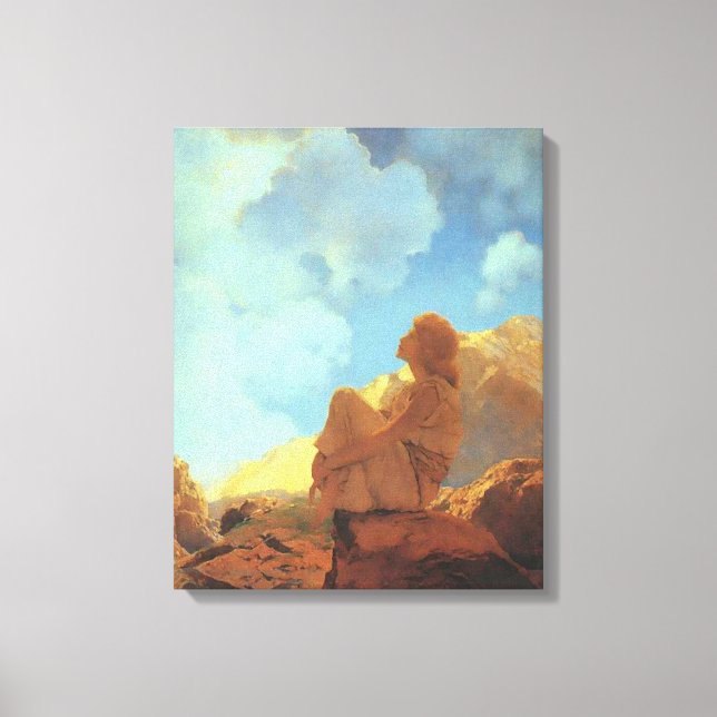 Lienzo Por la mañana (primavera), Maxfield Parrish Bella  (Anverso)