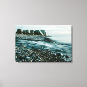 Lienzo Por la noche en la playa