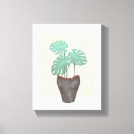 Lienzo Por la Planta Ventana Monstera en Vase