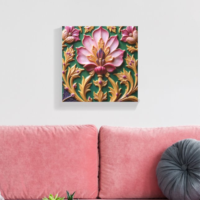 Lienzo Porcelain Pink Lotus (Insitu (Sala de estar))