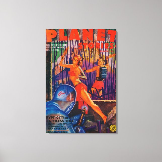 Lienzo Portada 3 de la revista Planet Stories (Anverso)