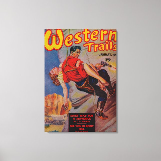 Lienzo Portada 3 de la revista Western Trails (Anverso)
