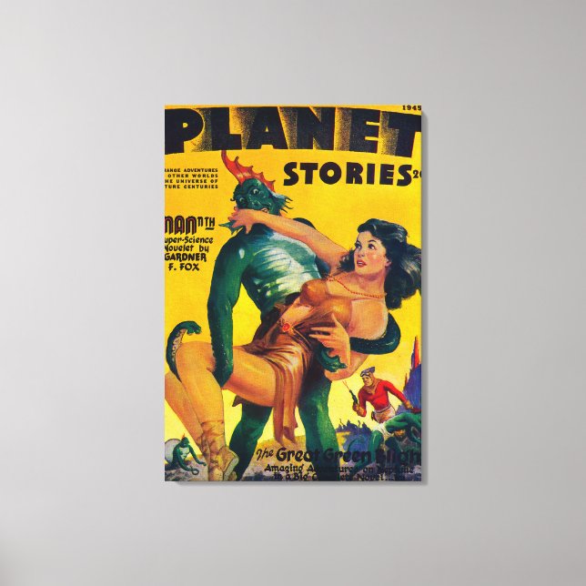 Lienzo Portada 6 de la revista Planet Stories (Anverso)