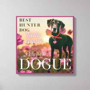 Lienzo portada de la revista chienne dogue para perros (h
