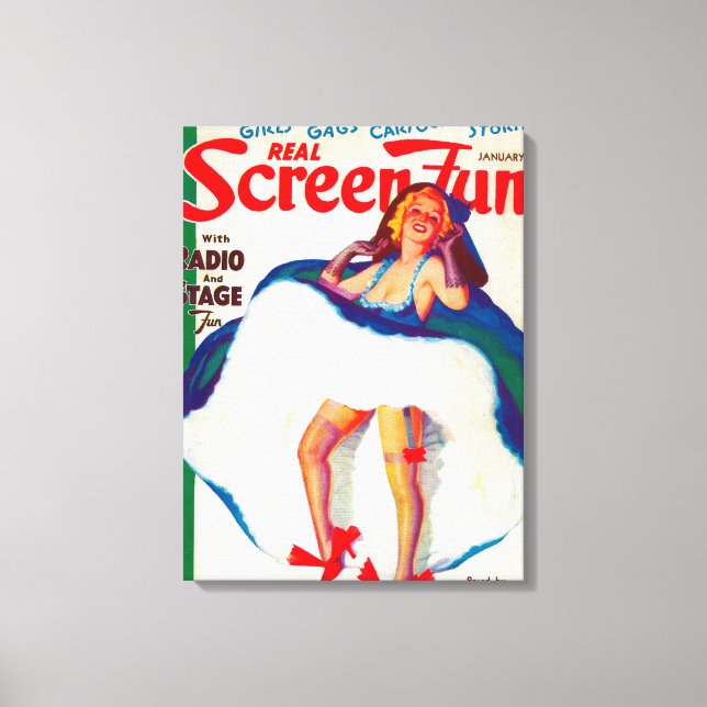Lienzo Portada de la revista Real Screen Fun (Anverso)